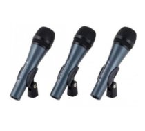 SENNHEISER 3PACK E835, MICROPHONE SET WITH 3X E 835, VOCAL MICROPHONE, DYNAMIC, CARDIOID, INCLUDING MICROPHONE BRACKET AND CASES 506666 506666