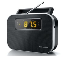 Muse M-081R Alarm function 2-band PLL portable radio Black M-081R