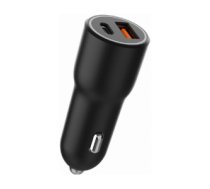 Auto lādētājs Gembird USB Type-C + USB Type-A Black TA-UC-AC2PDQC38-CAR-01