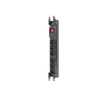 Armac M6 Rack 19" | Power strip | surge protector, 6 sockets, 1.5m cable, black M6/15/R/CZ