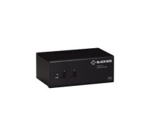 BLACK BOX KVM SWITCH - 2-PORT, DUAL-MONITOR, HDMI 2.0, 4K 60HZ, USB 3.0 HUB, AUDIO KV6222H KV6222H