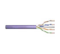 Installation cable DIGITUS cat.6, U/UTP, B2ca, AWG23/1, LSOH, 500m, purple, reel DK-1616-VH-5