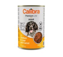 CALIBRA Premium Line Adult Chicken with liver and carrot - wet dog food - 1240g