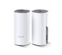 TP-Link Deco E4 (2-pack) Divkāršā frekvenču josla (2.4 GHz / 5 GHz) Wi-Fi 5 (802.11ac) Balts, Pelēks Iekšējs