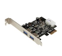 StarTech.com 2 Port PCI Express (PCIe) SuperSpeed USB 3.0 Card Adapter with UASP - LP4 Power PEXUSB3S25