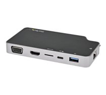 StarTech.com USB C Multiport Adapter - USB-C to 4K HDMI or VGA Video with 100W Power Delivery Pass-through, 2-Port 10Gbps USB Hub, MicroSD, GbE - USB 3.1 Gen 2 Type-C Mini/Travel Dock CDP2HVGUASPD