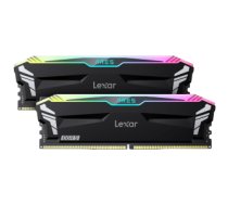 Lexar 32GB Kit (2x16GB) Ares DDR5 6000 CL30 1.35V Memory with heatsink and RGB lighting,Dual pack, Black Color, EAN: 843367132096 LD5BU016G-R6000GDLA LD5BU016G-R6000GDLA