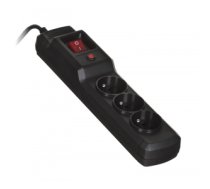 Activejet COMBO 3GN 3M black power strip with cord