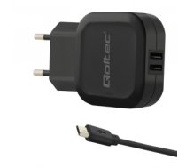 Qoltec 50187 mobile device charger Indoor Black