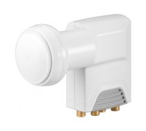 Goobay SAT Universal Quattro 0.1dB Low Noise Block downconverter (LNB) 10.6 - 12.75 GHz White