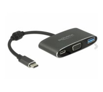 DeLOCK 62992 cable interface/gender adapter SuperSpeed USB (USB 3.1 Gen 1) USB Type-C™ VGA 15 pin, SuperSpeed USB (USB 3.1 Gen 1) Type-A, SuperSpeed USB (USB 3.1 Gen 1) USB Type-C Grey