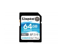 Kingston Technology Canvas Go! Plus memory card 64 GB SD Class 10 UHS-I