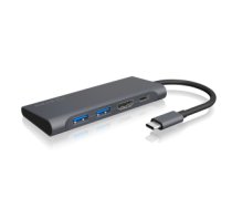 ICY BOX IB-DK4022-CPD USB 3.2 Gen 1 (3.1 Gen 1) Type-C 5000 Mbit/s Anthracite, Black