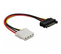 DeLOCK Power SATA/Molex Cable Black/Red 0.12 m