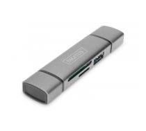 Digitus DA-70886 card reader USB 3.2 Gen 1 (3.1 Gen 1) Type-A/Type-C Aluminium