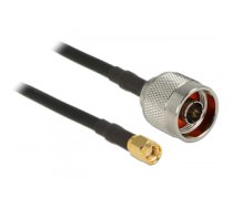 DeLOCK 88939 coaxial cable CFD200 1.5 m RP-SMA Black