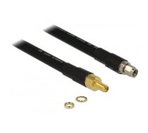 DeLOCK 1m RP-SMA/RP-SMA coaxial cable CFD400, LLC400 Black