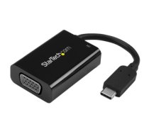 StarTech.com USB C to VGA Adapter with Power Delivery - 1080p USB Type-C to VGA Monitor Video Converter w/ Charging - 60W PD Pass-Through - Thunderbolt 3 Compatible - Black