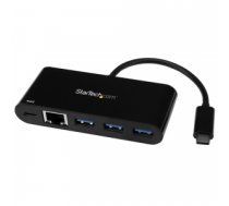 StarTech.com USB-C to Ethernet Adapter with 3-Port USB 3.0 Hub and Power Delivery