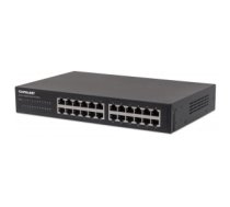 Intellinet 24-Port Gigabit Ethernet Switch, 24 x 10/100/1000 Mbit/s RJ45-Ports, IEEE 802.3az (Energy Efficient Ethernet), Desktop, 19" Rackmount, Metal (Euro 2-pin plug)