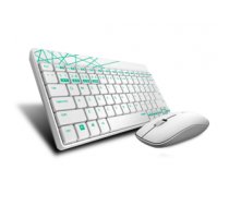 Rapoo 8000M keyboard RF Wireless + Bluetooth Green, White