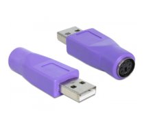 DeLOCK 65461 cable interface/gender adapter USB-A PS/2 Violet