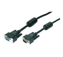 LogiLink VGA M/F 10m VGA cable VGA (D-Sub) Black