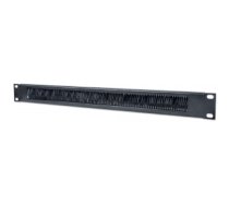 Intellinet 19" Cable Entry Panel, 1U, with Brush Insert, Black