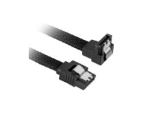 Sharkoon 0.75m, 2xSataIII SATA cable SATA 7-pin Black