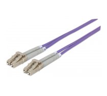 Intellinet Fibre Optic Patch Cable, Duplex, Multimode, LC/LC, 50/125 µm, OM4, 2m, LSZH, Violet, Fiber, Lifetime Warranty