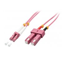 Lindy 46361 fibre optic cable 2 m LC SC OM4 Pink