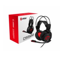 MSI DS502 7.1 Virtual Surround Sound Gaming Headset 'Black with Ambient Dragon Logo, Wired USB connector, 40mm Drivers, inline Smart Audio Controller, Ergonomic Design'