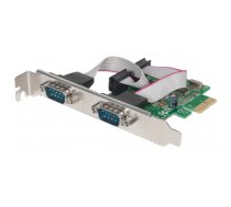 Manhattan PCI Express Card, 2x Serial DB9 ports, 2.5 Mbps, x1 x4 x8 x16 lane buses, Standard/Low Profile PCI, Box