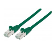Intellinet Network Patch Cable, Cat6A, 0.5m, Green, Copper, S/FTP, LSOH / LSZH, PVC, RJ45, Gold Plated Contacts, Snagless, Booted, Polybag