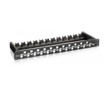 Equip 24-Port Keystone Cat.6A Unshielded Patch Panel, Black