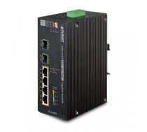 PLANET IGS-624HPT network switch Gigabit Ethernet (10/100/1000) Power over Ethernet (PoE) Black