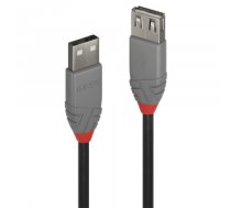 Lindy 36702 USB cable 1 m USB 2.0 USB A Black, Grey