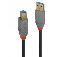 Lindy 36742 USB cable 2 m USB 3.2 Gen 1 (3.1 Gen 1) USB A USB B Black, Grey