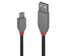 Lindy Anthra Line USB cable 2 m USB 2.0 USB A Micro-USB B Black, Grey