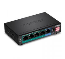 Trendnet TPE-LG50 network switch Gigabit Ethernet (10/100/1000) Power over Ethernet (PoE) Black