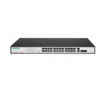 Digitus DN-95343 network switch Unmanaged Fast Ethernet (10/100) Power over Ethernet (PoE) 1U Black, Silver