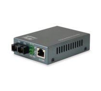 LevelOne RJ45 to SC Fast Ethernet Media Converter, Single-Mode Fiber, 1550nm, 80km