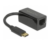 DeLOCK 65904 cable interface/gender adapter SuperSpeed USB (USB 3.1 Gen 1) USB Type-C Gigabit LAN RJ45 jack Black