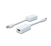 ASSMANN Electronic AK-340411-001-W video cable adapter 0.15 m Mini DisplayPort HDMI White