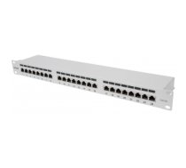 Intellinet , Cat6a, FTP, 24-Port, 1U, Shielded, 90° Top-Entry Punch Down Blocks, Grey