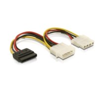 DeLOCK Cable Power SATA HDD > 2x 4pin male/female