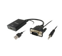 Equip VGA to HDMI Adapter with Audio