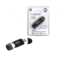 LogiLink Cardreader USB 2.0 Stick external for SD/MMC card reader Black