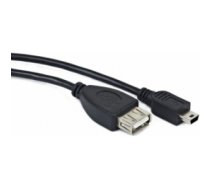Kabelis Gembird OTG USB Female - MiniUSB Male 2.0 0.15m Black A-OTG-AFBM-002