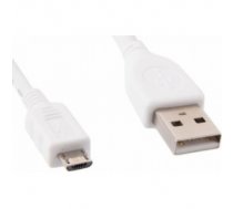 Kabelis Gembird USB Male - MicroUSB Male 0.5m White CCP-MUSB2-AMBM-W-0.5
